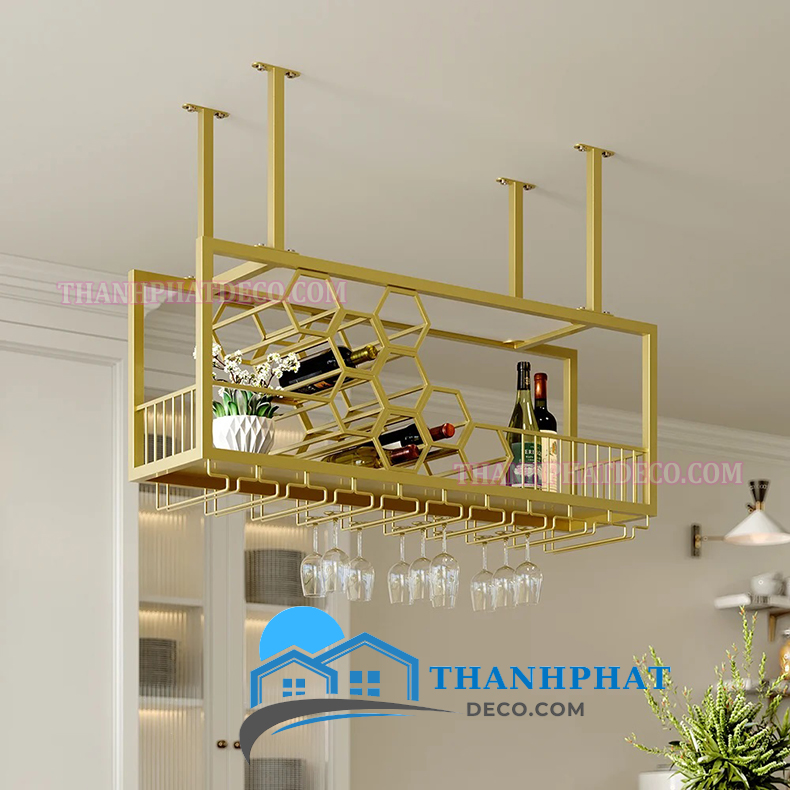 Kệ Treo Ly Rượu Vang gắn Trần Kệ Treo Ly Rượu Vang gắn Trần