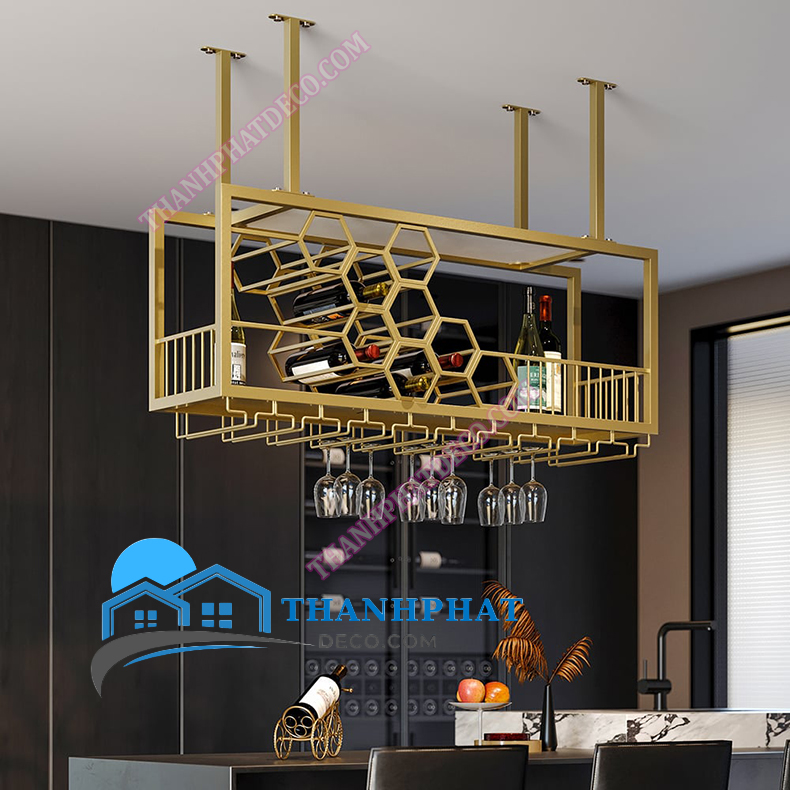Kệ Treo Ly Rượu Vang Gắn Trần Kệ Treo Ly Rượu Vang Gắn Trần