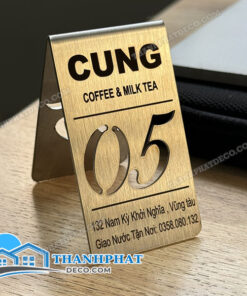 Thẻ Đánh Số Bàn Cafe