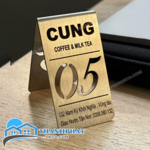 Thẻ Đánh Số Bàn Cafe