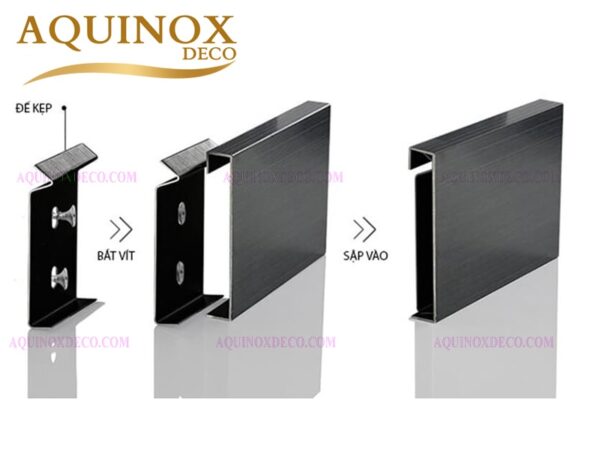 Thi Công Len Chân Tường Inox