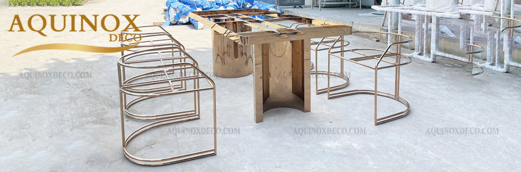 Gia công bàn ăn inox mạ pvd